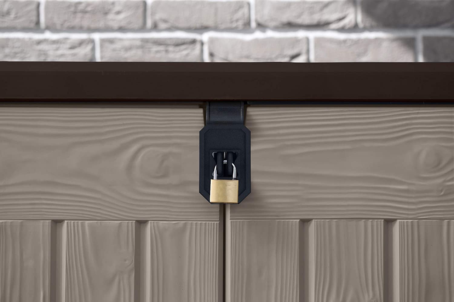 Beige/Brown Outdoor Storage Shed P201