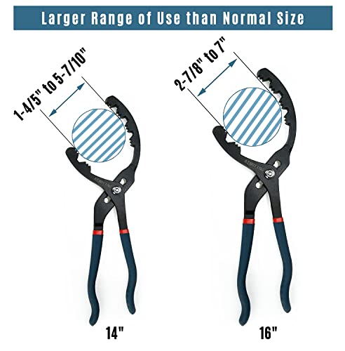 12" & 16" 2pcs Adjustable Oil Filter Pliers N342