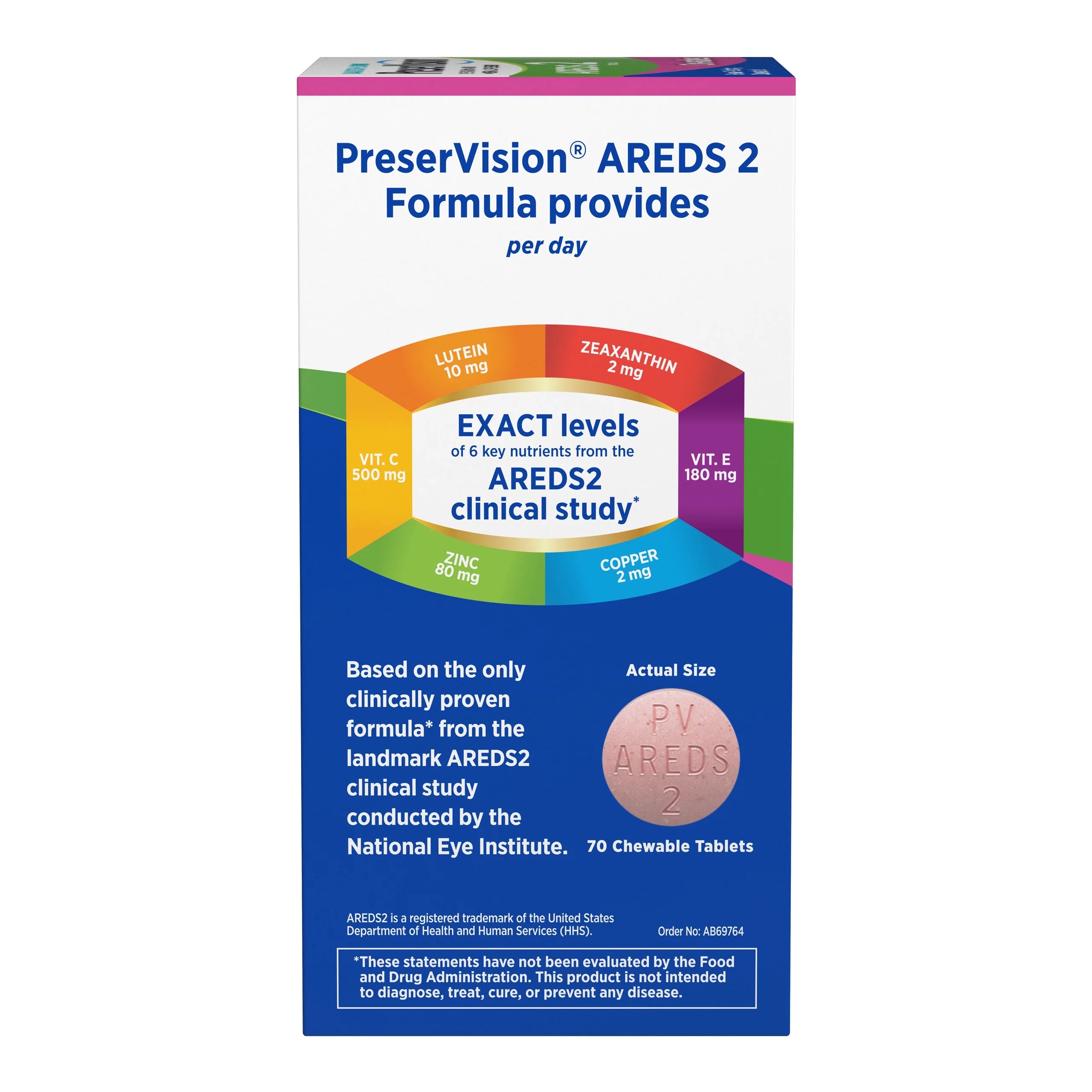 70 Chewable Tablets Eye Vitamin and Mineral Supplement M553