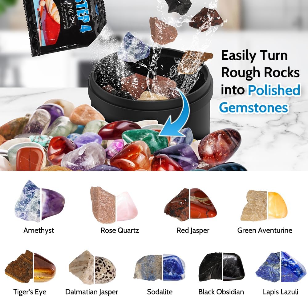 2.5lbs Rock Tumbler Kit with LCD Display Z820383