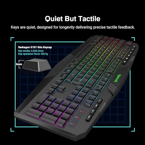 Wireless RGB Gaming Keyboard and 8000 DPI Gaming Mouse with 10 Multimedia Keys P126743