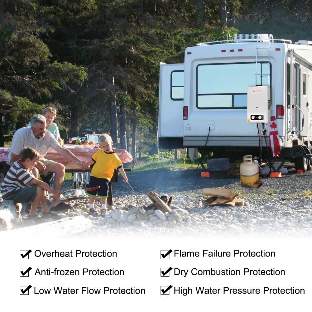 2.64 GPM 10 in. L Outdoor Liquid Propane Portable Tankless Water Heater U365196