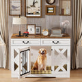 Large Dog Crate with Drawers Storage and Locks Z919408