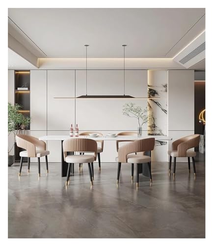 Italian Luxury Dining Chair Office Modern Simple PU Leather Armchair K430373