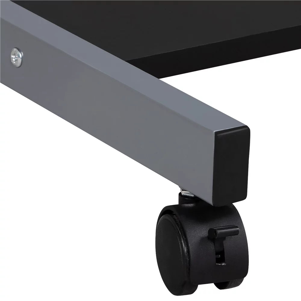 Black 31.5''H Laptop Computer Desk with Power Outlet A225