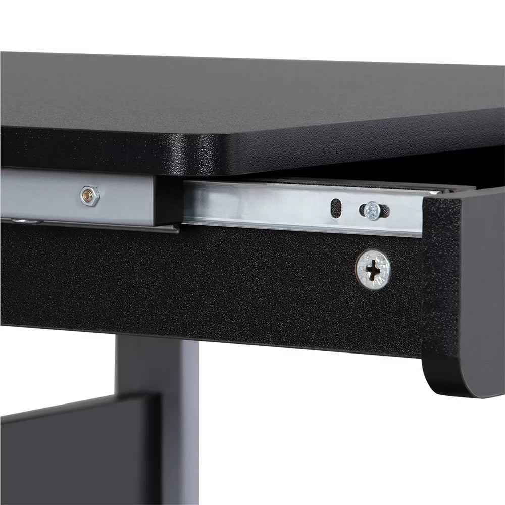 Black 31.5''H Laptop Computer Desk with Power Outlet A225