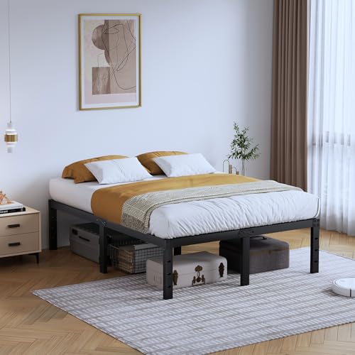 14 Inch Tall Black Heavy Duty Steel Bed Frame M287