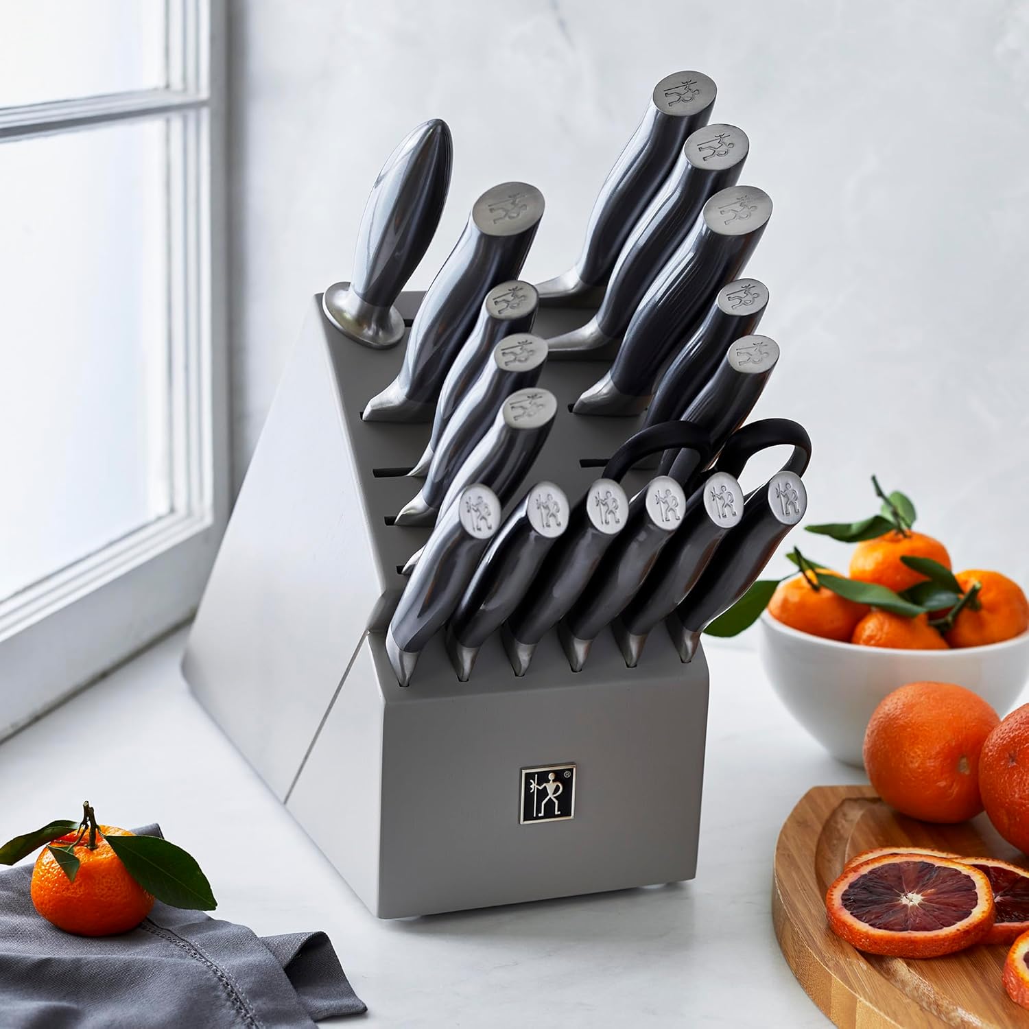 18 Piece Grey Knife Block Set X5168