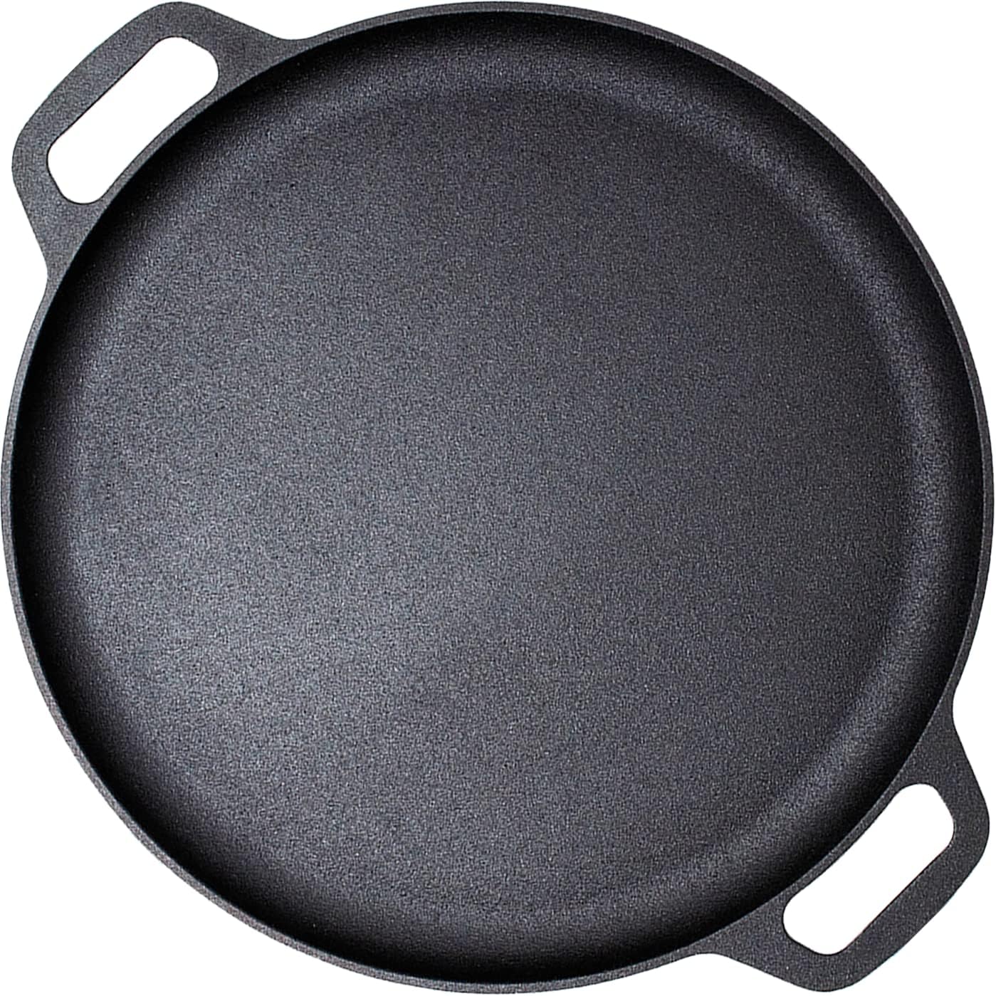 13.5 Inch Cast Iron Pizza Pan with Loop Handles U657789