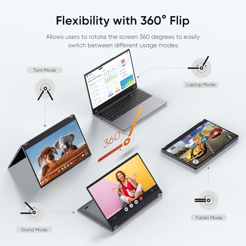 15.6" 2-in-1 Laptop, 16GB RAM, 512GB Storage, AMD Ryzen 3, FHD Touchscreen, Gray E76180
