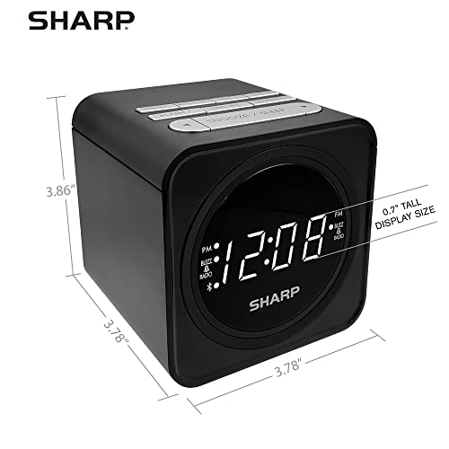FM Clock Radio with Bluetooth Speaker and Dual Alarms W791880