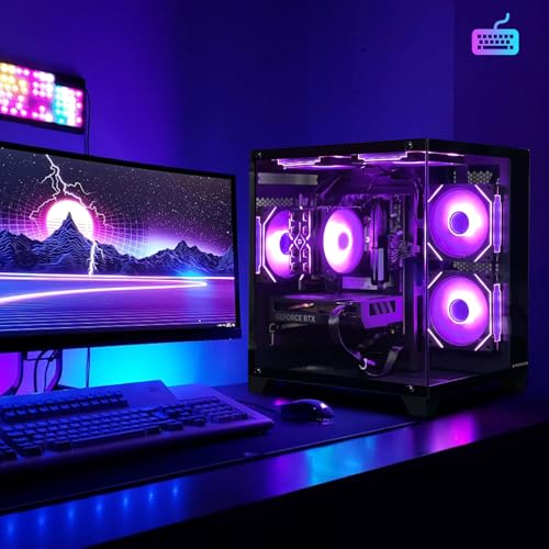 Intel Core i5 13400F RTX 5060 8G 32GB DDR4 RAM 1TB SSD ARGB Fan Gaming Desktop Computer H4807