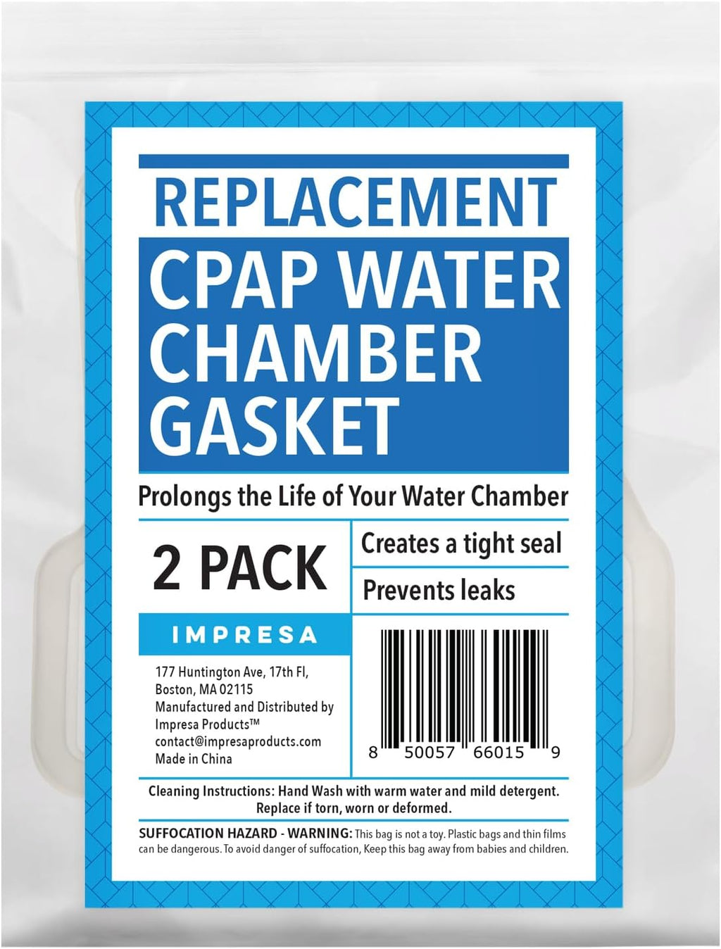 [2 Pack] Replacement Gaskets for ResMed AirSense 10 Water Chamber O3071