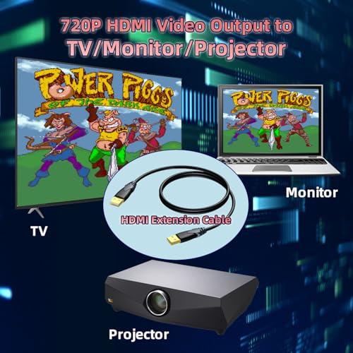 30 Classic Licensed Games TV Game Stick with Dual Wireless Controllers S820383