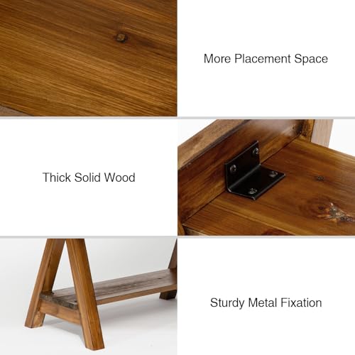Solid Wood Farmhouse Storage Bench G5508