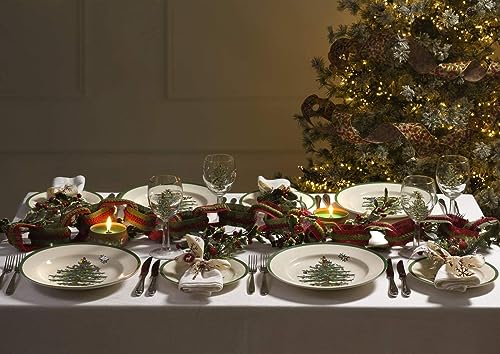 Christmas Tree 14-Inch Tree-Shaped Serving Plate Fine Porcelain Holiday Tableware D416506
