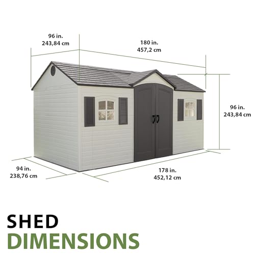 8 x 15 Foot Outdoor Storage Shed B824982