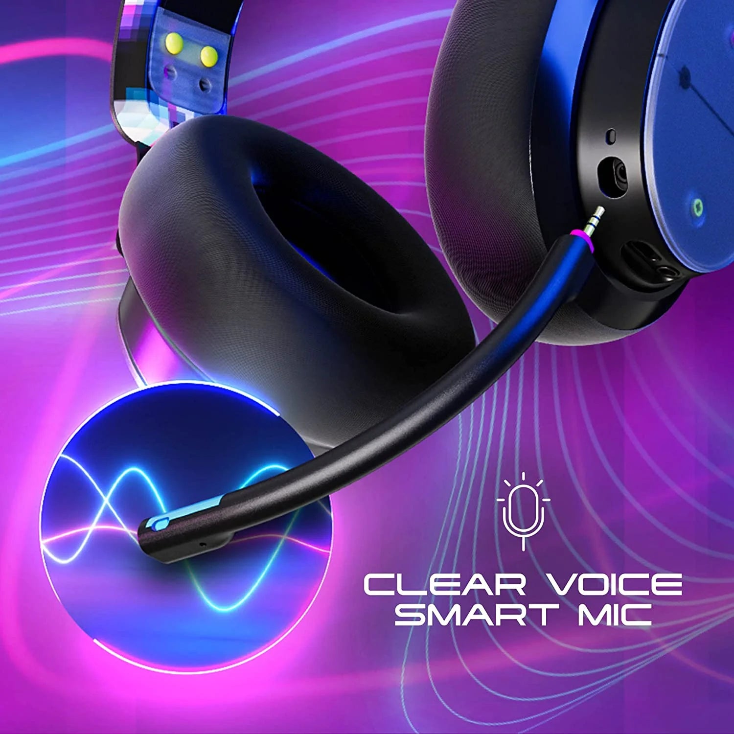 Black over-ear gaming headset V41620