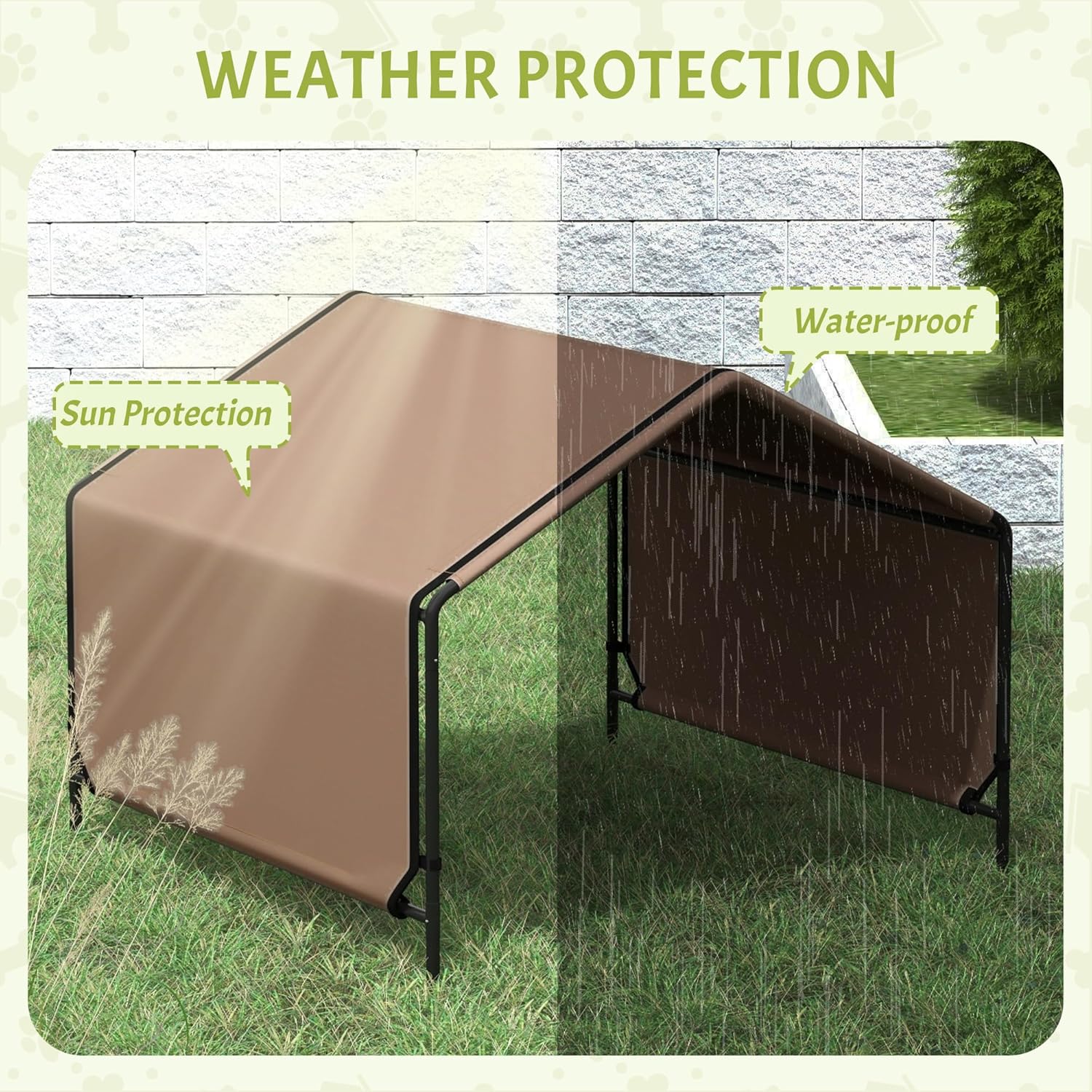 Brown Water Resistant Dog Tent R431482