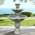 35'' H 3-Tier Outdoor Water Fountain with Submersible Electric Pump P290999