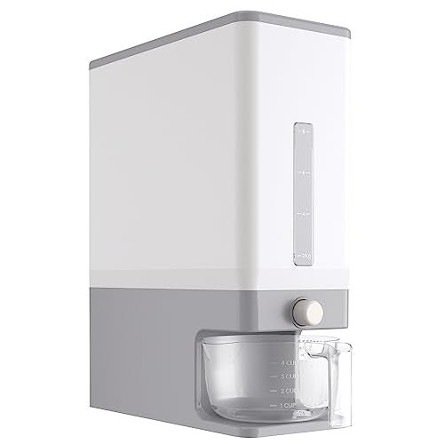 Rice Dispenser 25 Lbs (11.3kg) Sealed Moisture Proof with Measuring Cup BPA-Free D2697