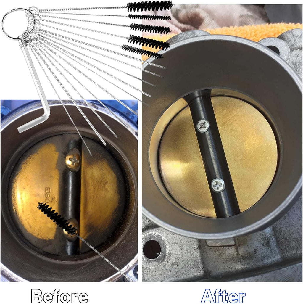 Stainless Steel 13 Cleaning Wires Set with 5 Nylon Brushes and 10 Cleaning Needles W13665