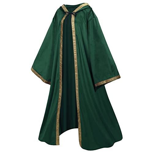 Wizard Robe with Hood Sleeves Halloween Costume Cloak L781889