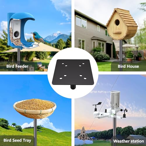 79 Inch Heavy Duty Bird Feeder Pole Kit with 5 Base Prongs W529