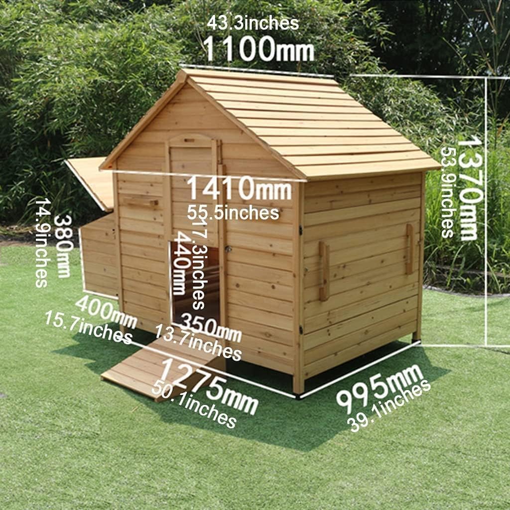 50inch Deluxe Wooden Chicken Coop C20854