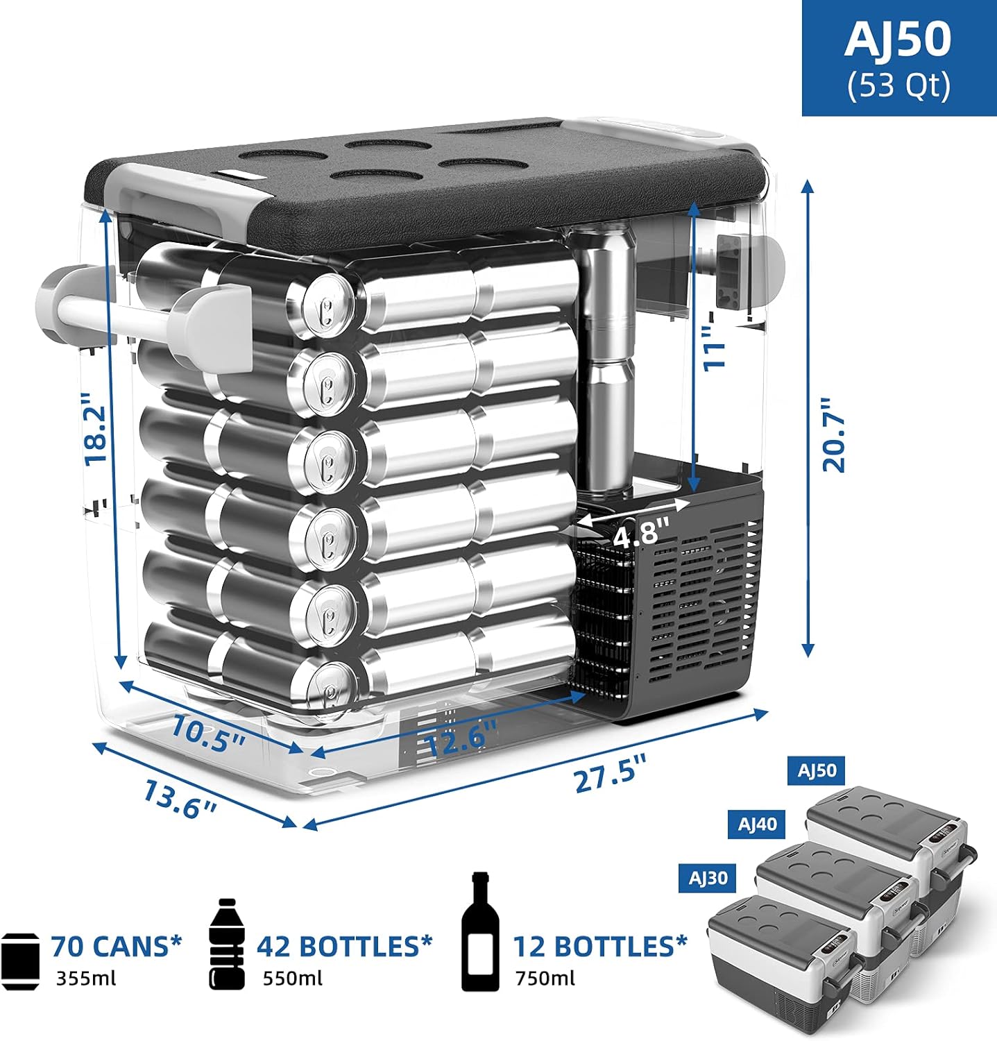 Portable Refrigerator, 12 volt Cooler, Compact Refrigerator C172