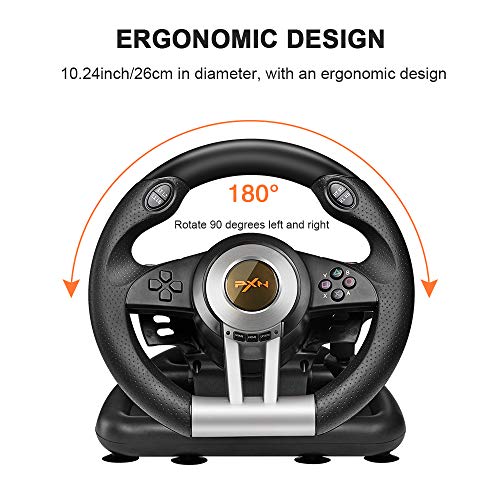 Orange Racing Wheel with Pedals T325656