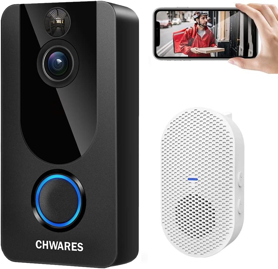 1080p HD Wireless WiFi Video Doorbell Camera Pack of 2 N80292
