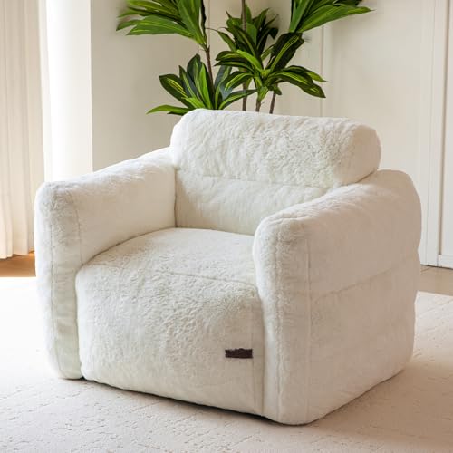 Green Oversized Fluffy Bean Bag Sofa V253199