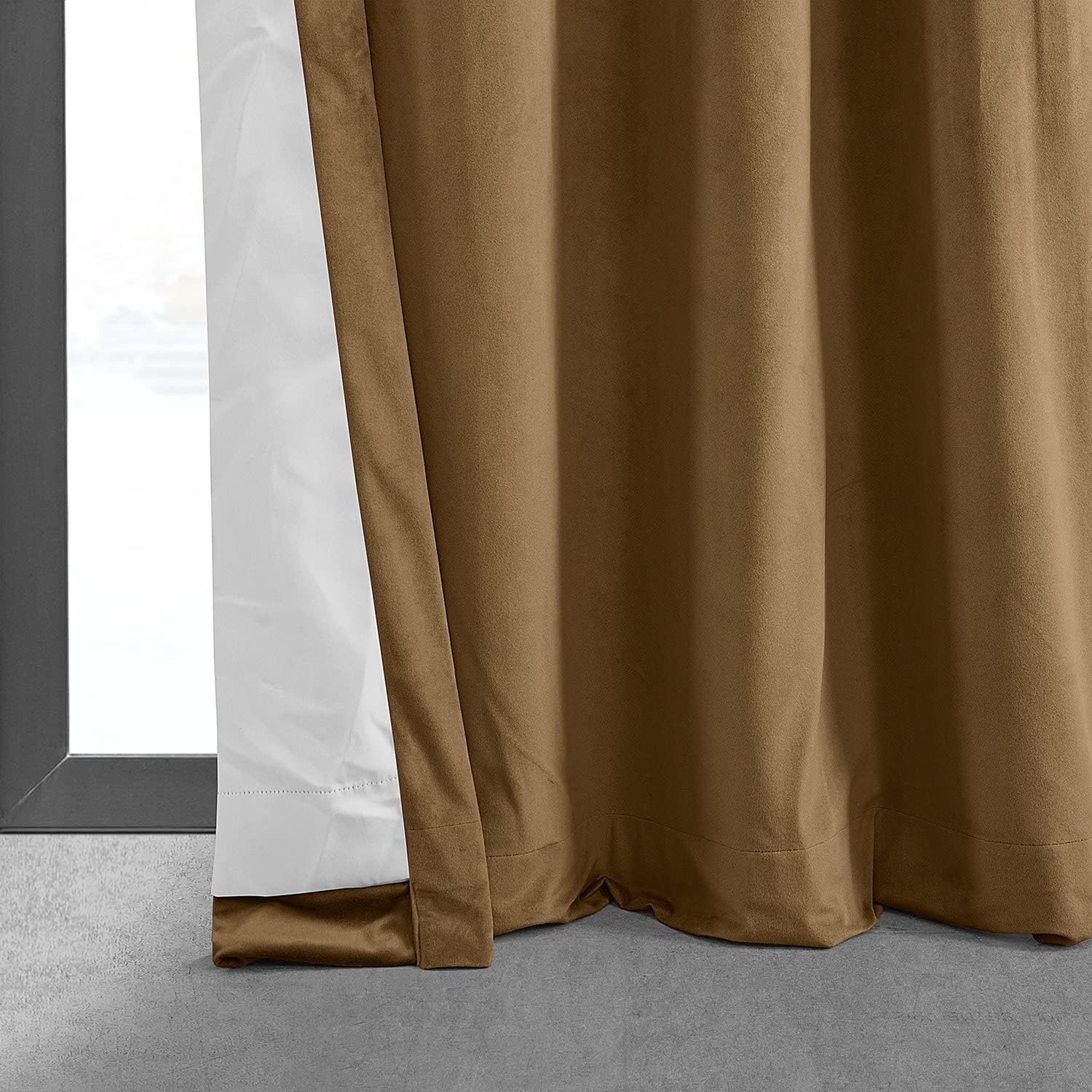 Amber Gold Blackout Velvet Curtains 50 X 96 B8479