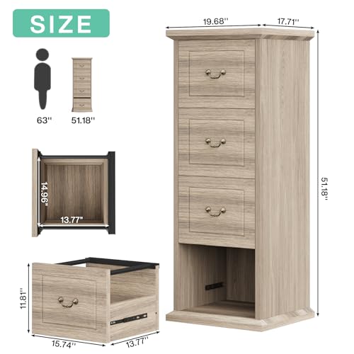Walnut 4-Drawer Vertical File Cabinet C51083