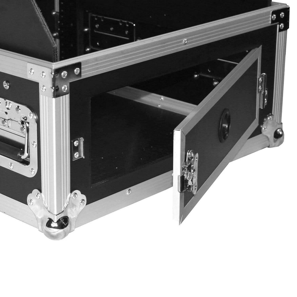 6U Rack x 10U Top Mixer DJ Combo Flight Case H77772