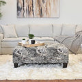 Turkish Charcoal Fabric Oversized Ottoman Q36477
