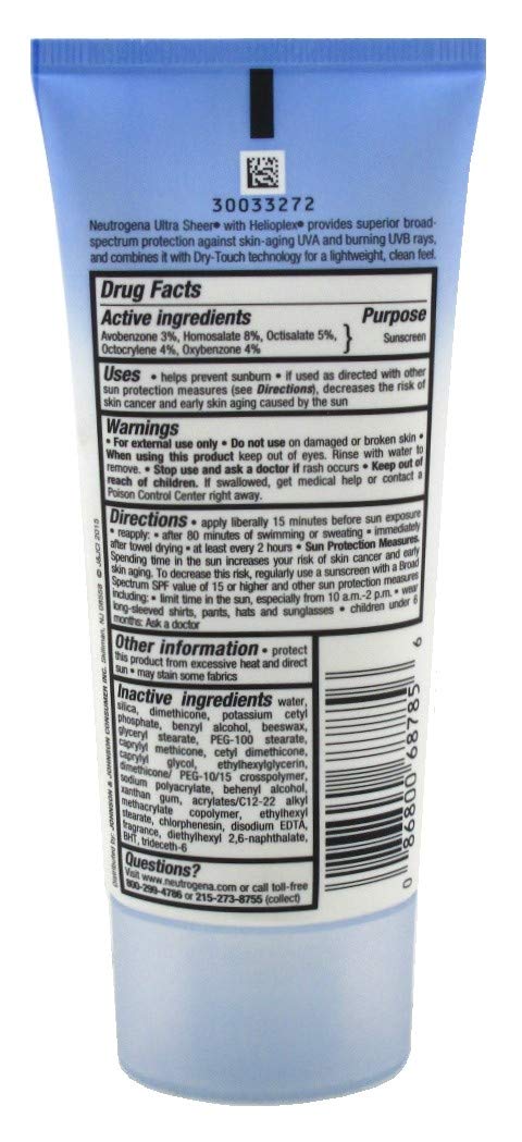 Ultra Sheer Spf 30 Dry Touch Lotion 3 Ounce (2 Pack) B99178