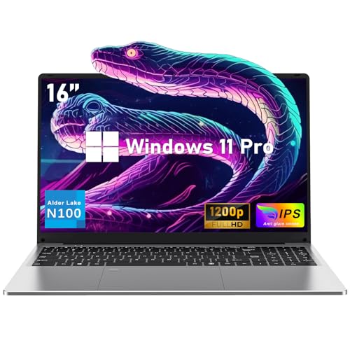 16 Inch Laptop Computer, 16GB RAM 512GB SSD, N95 Processor, FHD 1920 * 1200, Backlit Keyboard, Windows 11 Pro, Fingerprint Unlock I260