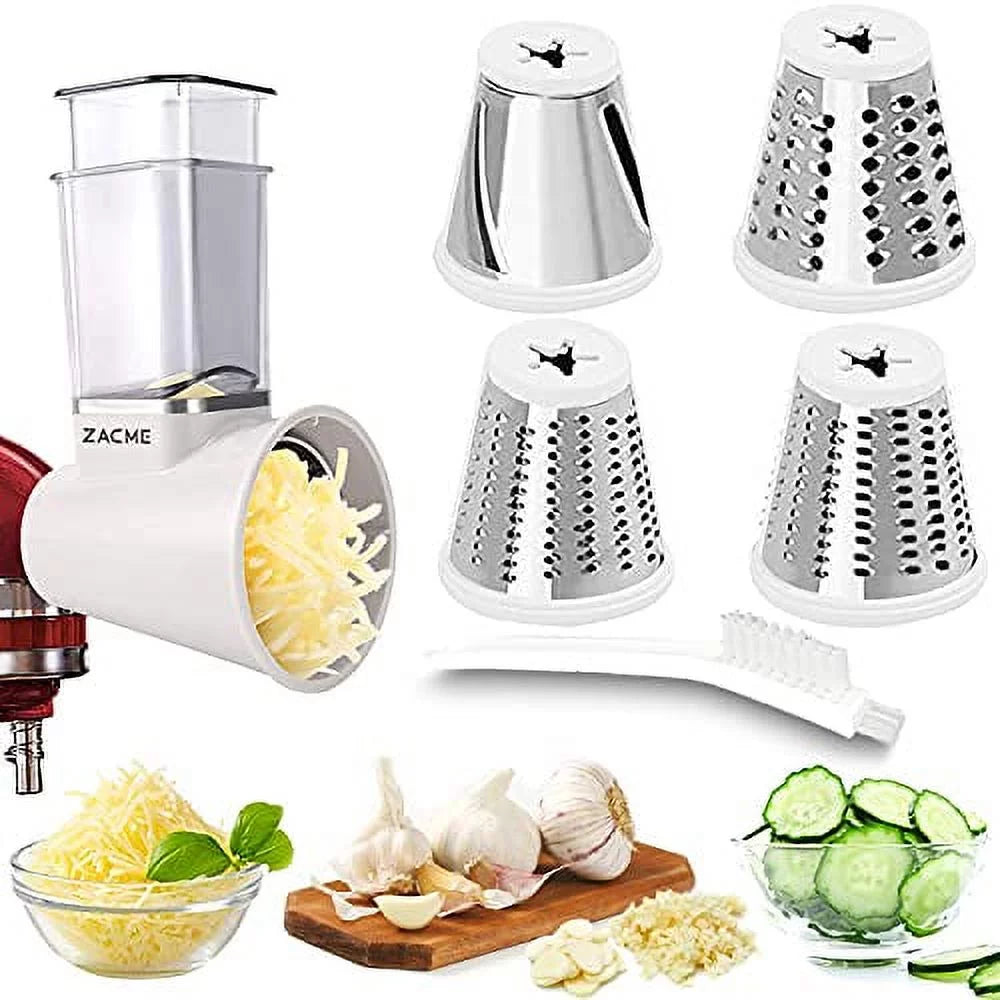 White Slicer Shredder Attachments for KitchenAid Stand Mixers S257