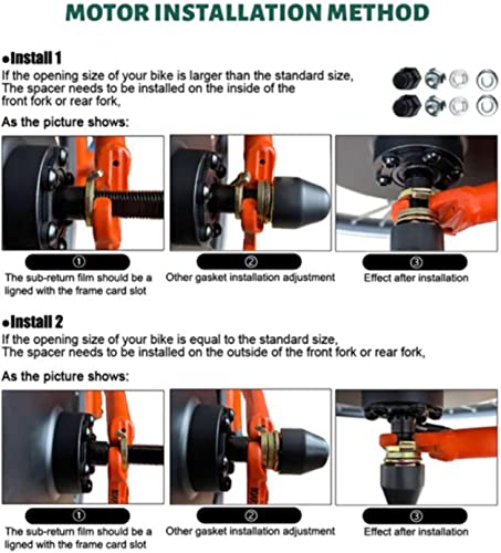 Electric Bike Conversion Kit with LCD Display, 36V 48V 250/350/500W Brushless Gear Hub Motor Set A664297