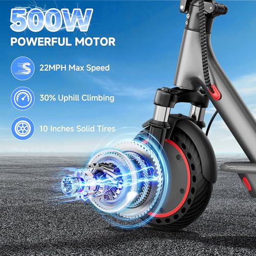 Electric Scooter with 350W Motor 16 Mph Top Speed 8.5'' Solid Tires G732259