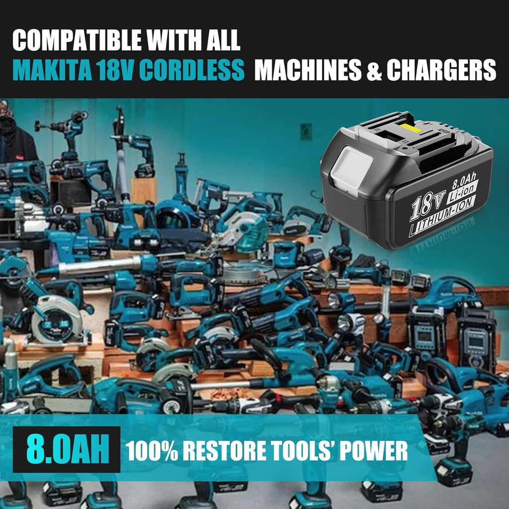 18V 8.0Ah Lithium-ion Battery for Cordless Power Tools S638