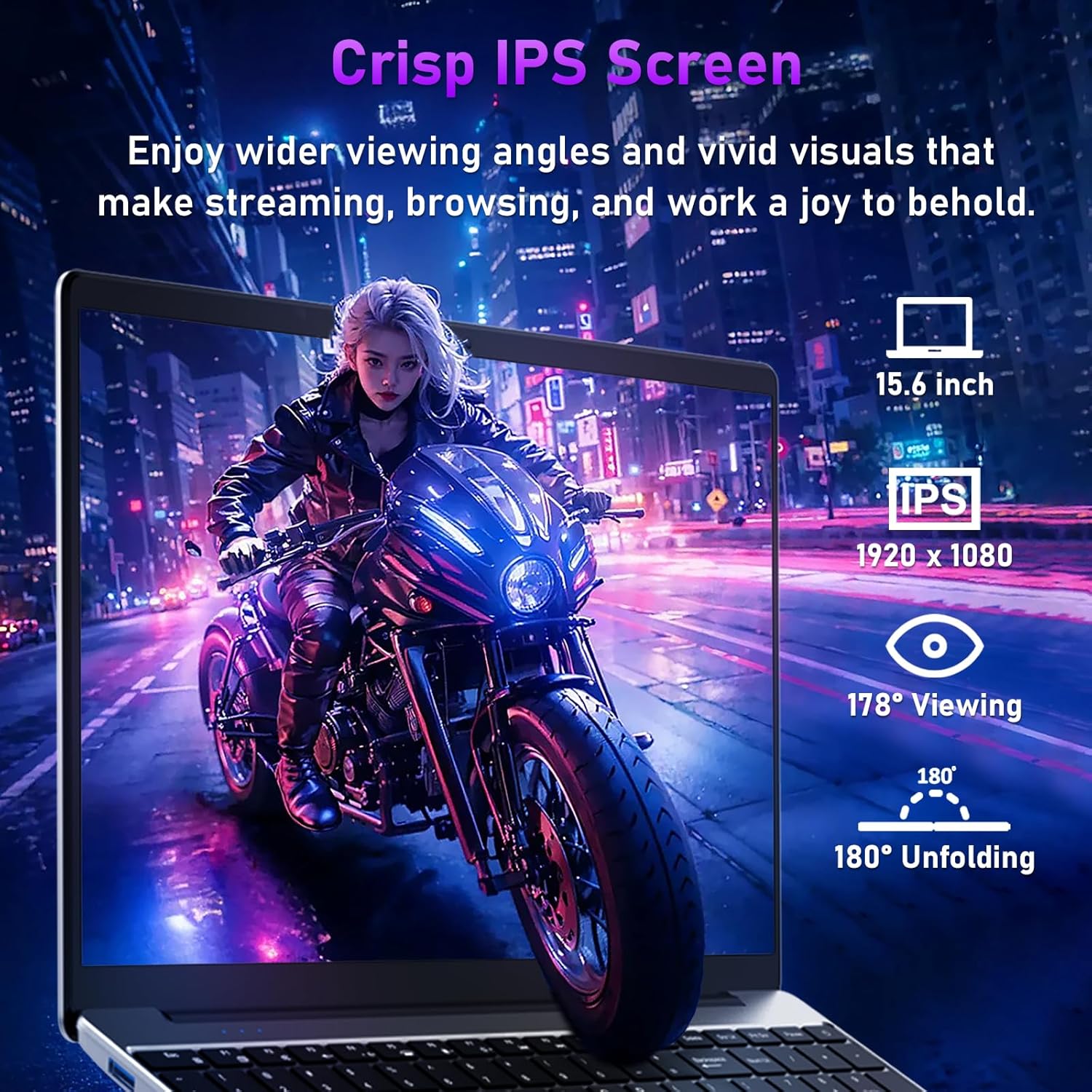 16GB DDR4 RAM 512GB M.2 PCIe NVMe SSD 15.6" FHD IPS LCD Laptop I672793