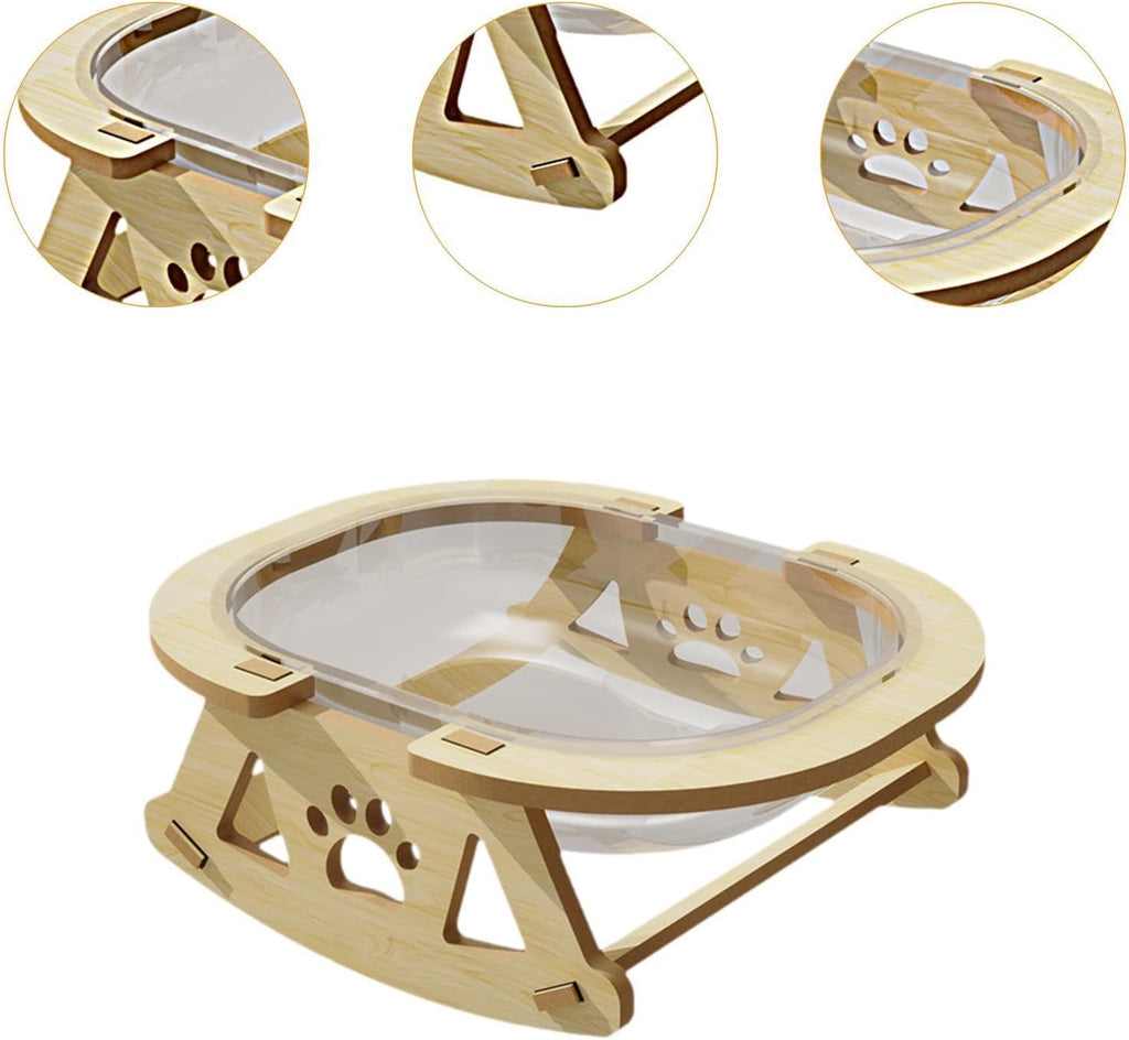 Beige Solid Wood Cat Bed N6175