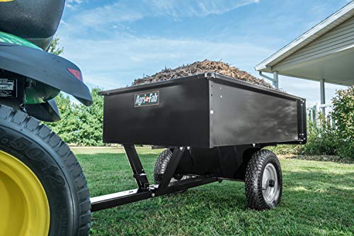 Black 750-Pound Max Utility Tow Behind Dump Cart H658
