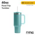 40 OZ Ceramic Lined Tumbler with Straw T948