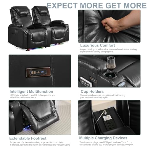 Blue Power Reclining Loveseat Sofa A471260
