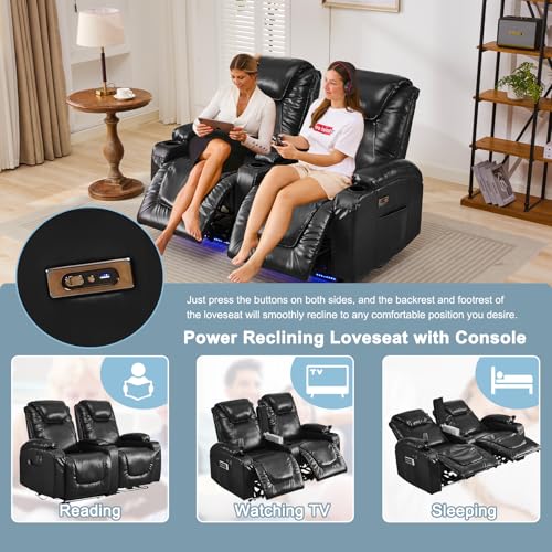 Blue Power Reclining Loveseat Sofa A471260