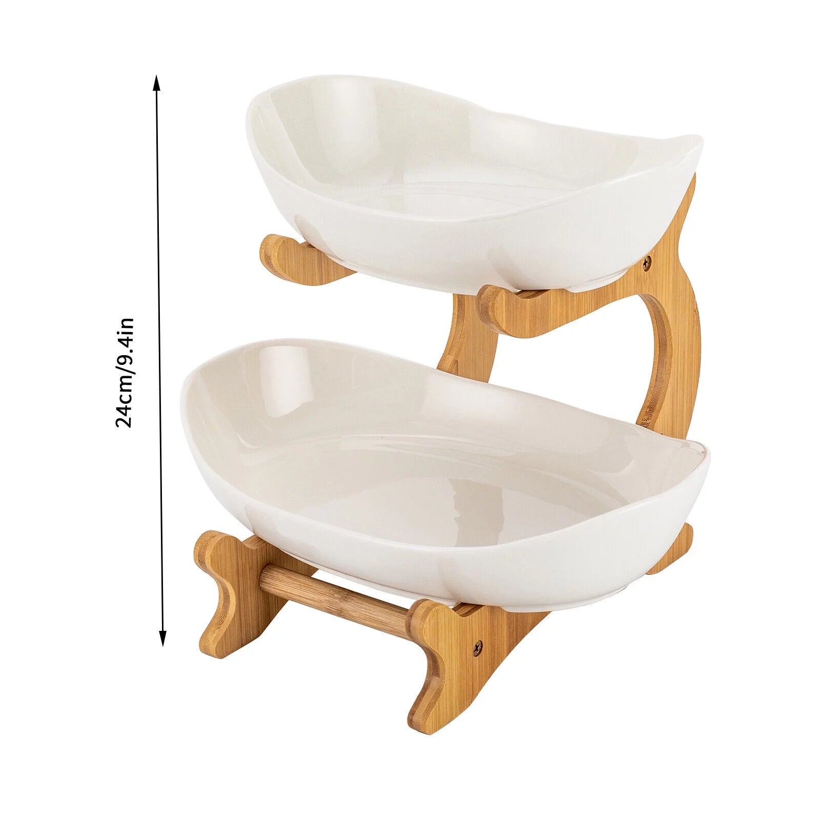 2-Tier Kitchen Countertop Fruit Bowl Fruit Basket B18548